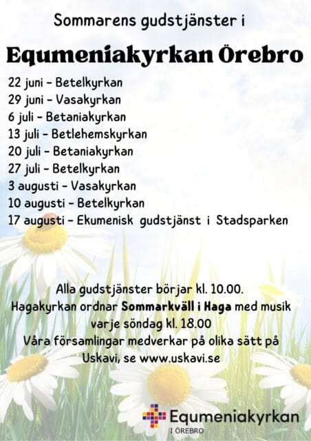 Sommar i Equmeniakyrkan Örebro