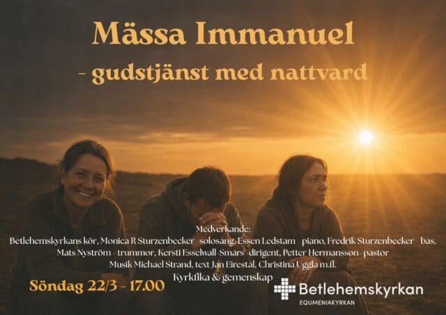 Mässa Immanuel 22 mars 17.00