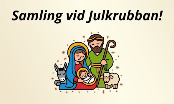 Samling vid julkrubban