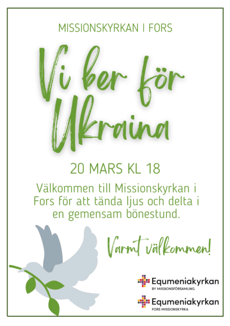 Vi ber för Ukraina 20 mars kl 18