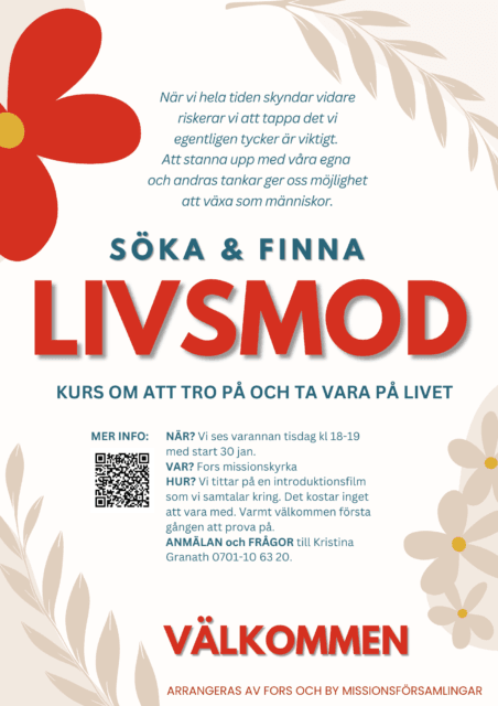 SÖKA OCH FINNA LIVSMOD – om att tro på och ta vara på livet