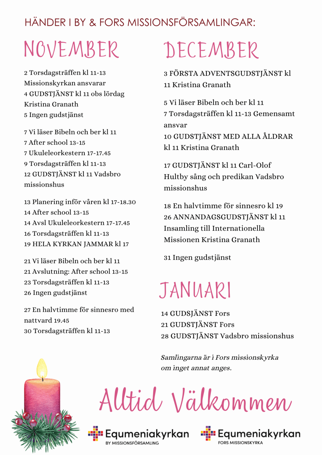 Sångkväll – med ljus och hopp