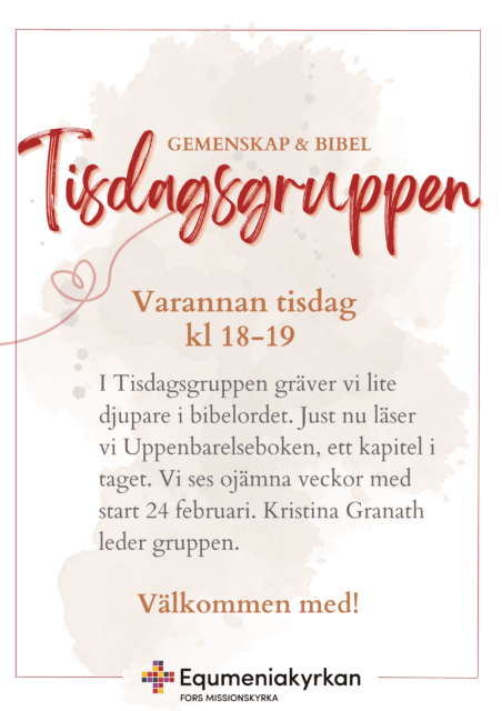 Tisdagsgruppen läser Uppenbarelseboken