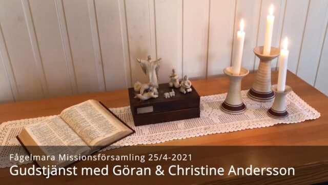 Gudstjänst med Göran & Christine Andersson 25/4-2021