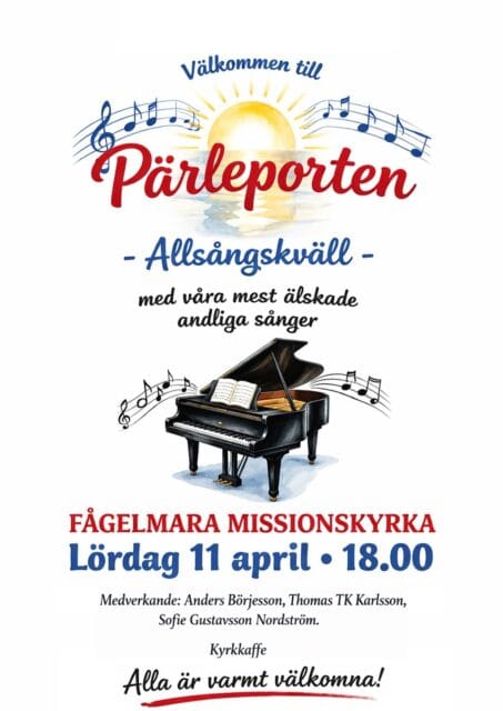 Pärleporten – Allsångskväll 11 april