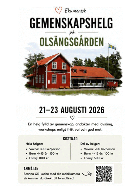 Gemenskapshelg på Olsängsgården