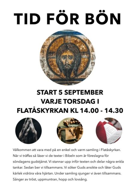 Tid för Bön startar igen 5/9