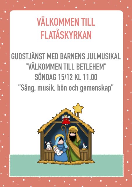 Barnens julmusikal – gudstjänst tredje advent