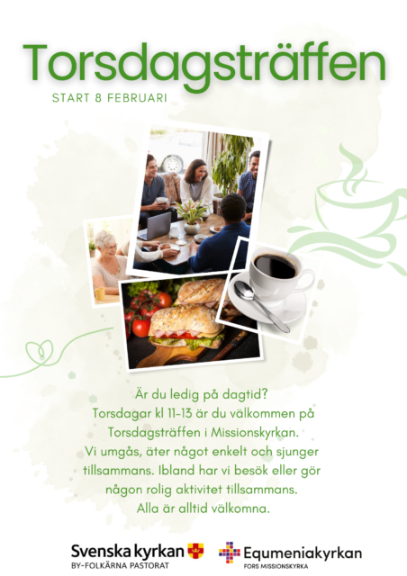 Nu startar vi torsdagsträffen igen