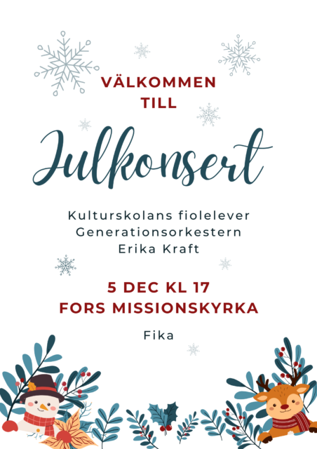 Julkonsert med Kulturskolans fiolelever