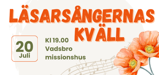 Läsarsångernas kväll 20 juli