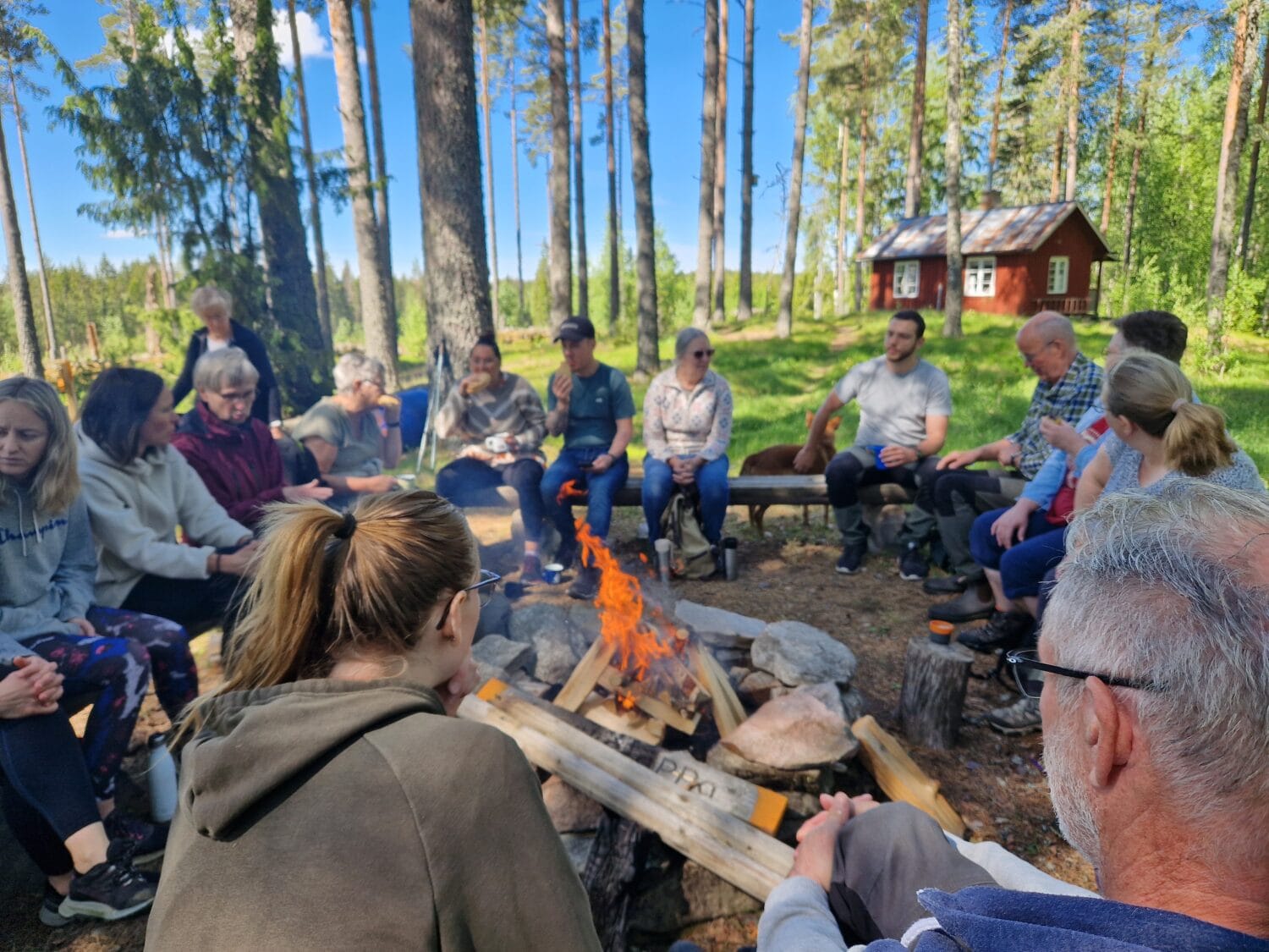 Fresketäppa i bakgrunden
