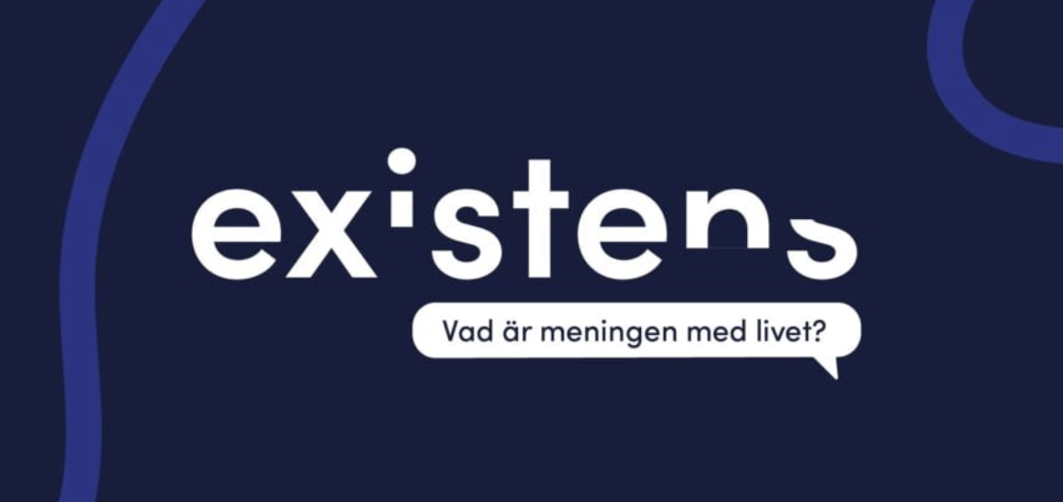 Existensprojektets logga med underrubriken "Vad är meningen med livet?"