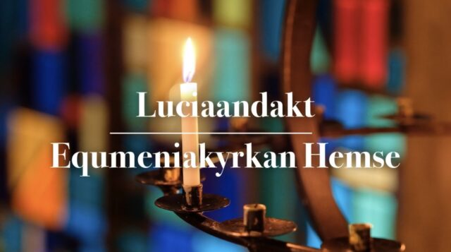 Luciaandakt från Equmeniakyrkan Hemse