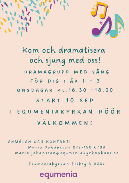 Kom och dramatisera och sjung med oss!
