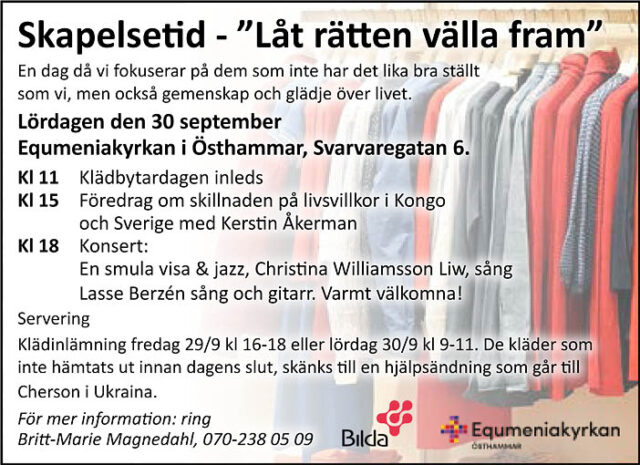 Skapelsetid – ”Låt rätten välla fram”