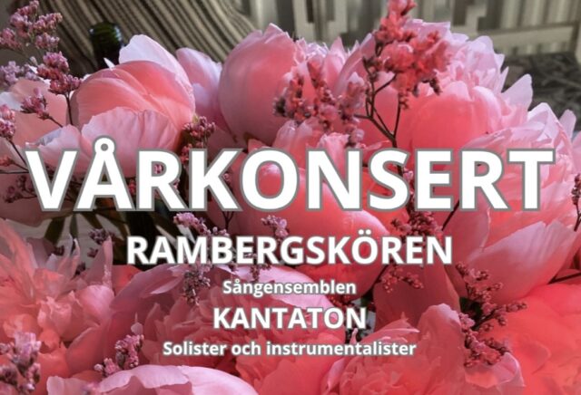 Vårkonsert onsdag 20 maj kl 19