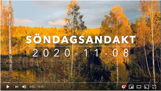 Söndagsandakt den 8:e november