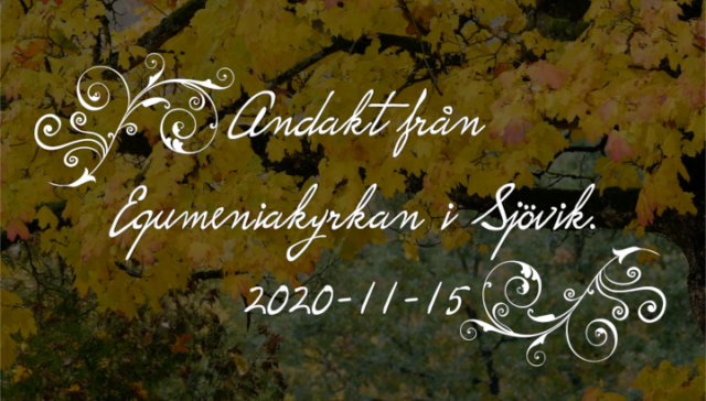 Andakt 2020-11-15