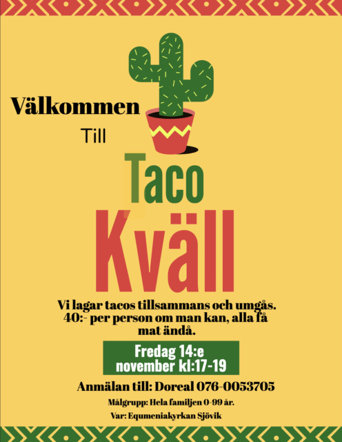 Tacokväll 14e november