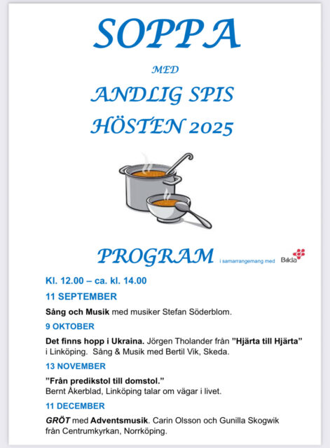 Varmt välkomna på soppa!