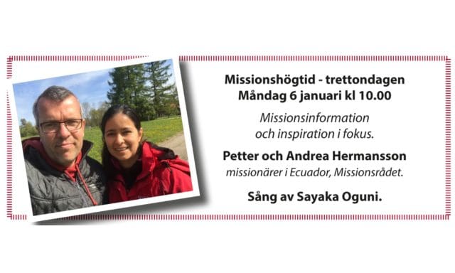 Välkommen till missionshögtiden