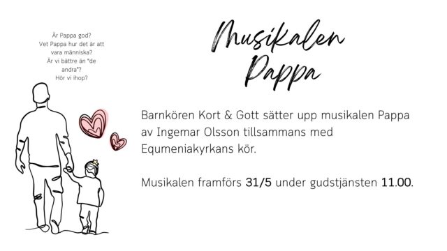 Gustjänst med musikal 31 maj kl.11.00