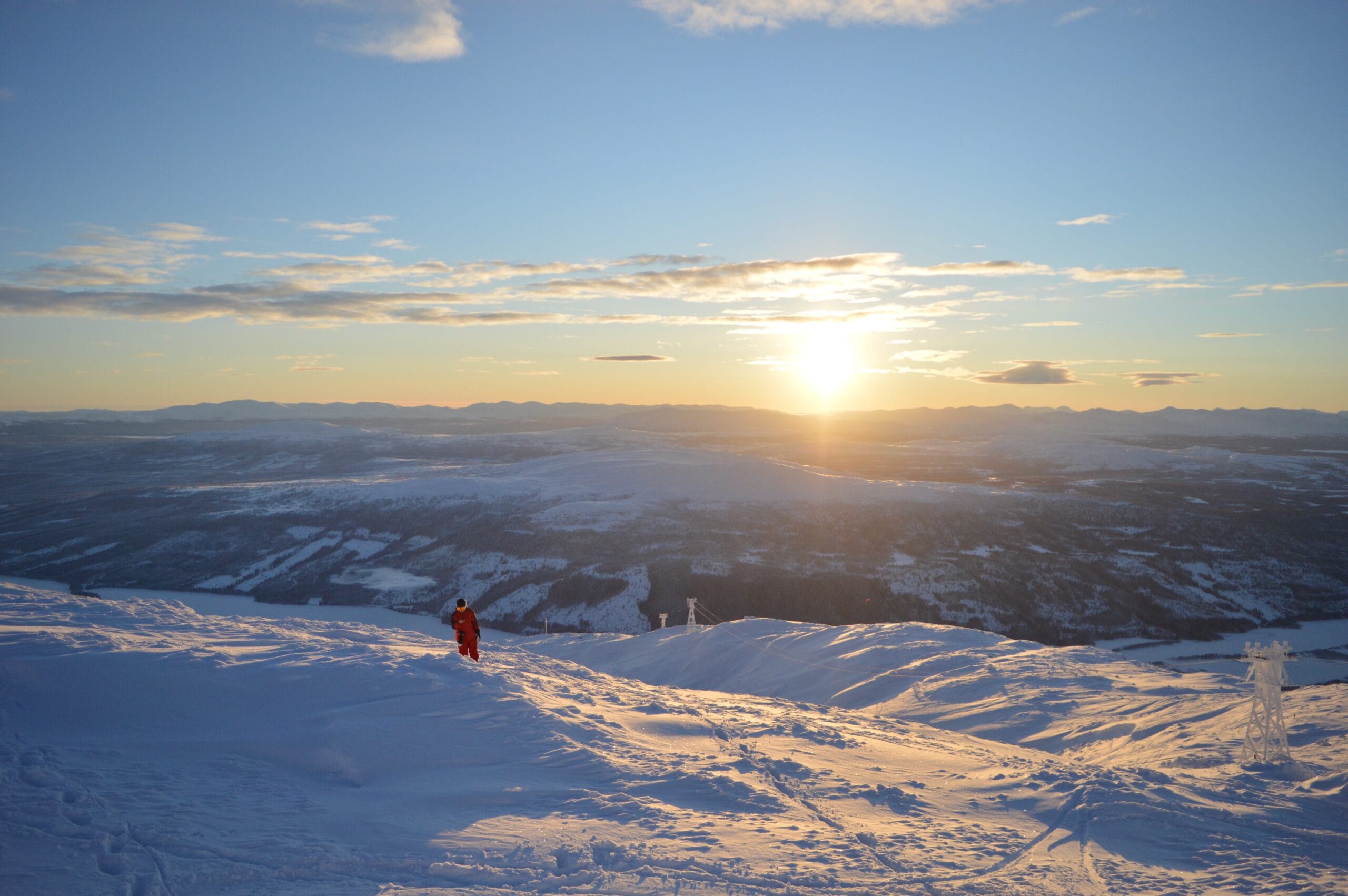 Snö täckta berg