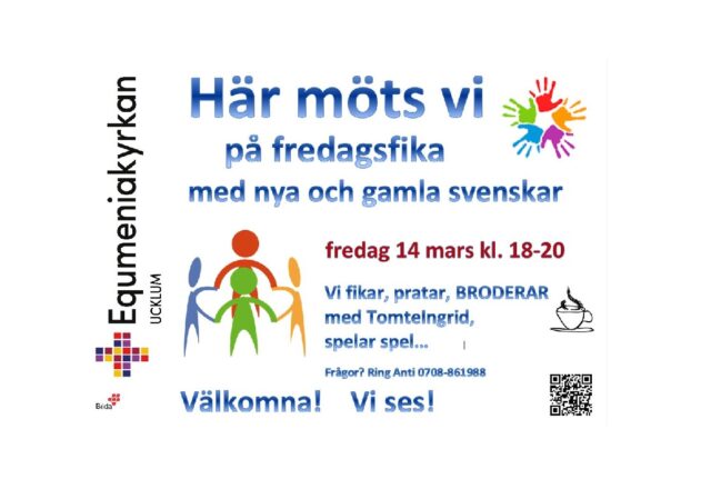 Här Möts Vi på fredagsfika 2025-03-14 kl 18:00