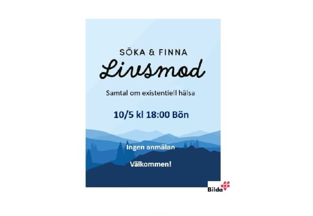 Söka och Finna Livsmod söndag 2026-05-10 kl 18:00