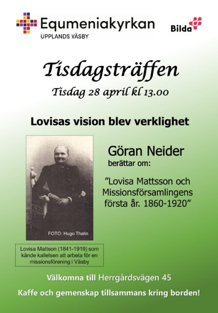 Tisdagsträff 28/4