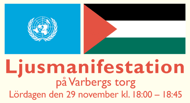 Ljusmanifestation på Varbergs torg lördagen den 29 november kl. 18:00-18:45