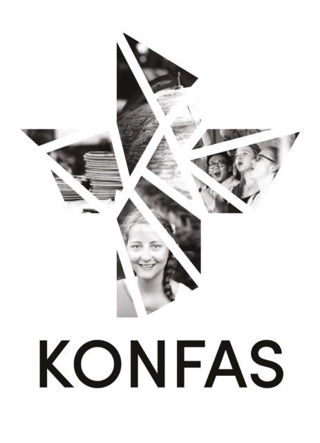 KonfaS logotyp svartvit