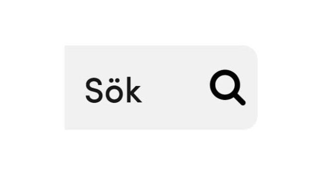 Sökfunktionen fungerar delvis
