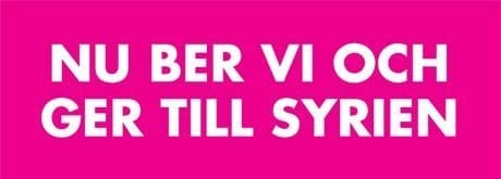 Syriens folk behöver vårt stöd
