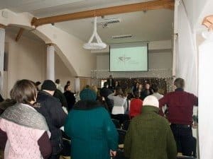 Gudstjänst i Koloditsi nära Minsk.