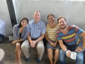 Kimberly tillsammans med Lasse Svensson, Emma och Samuel Gunnarsson under samfundets årsmöte i januari 2015.