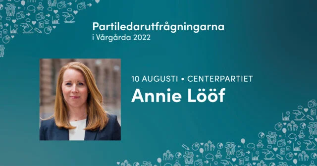 Evenemang Annie Lööf Partiledarutfrågningar