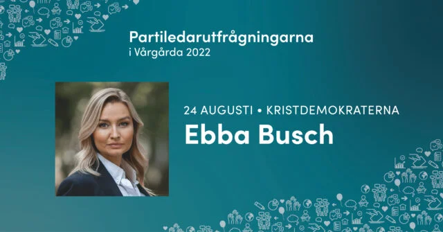 Evenemang Ebba Busch Partiledarutfrågningar