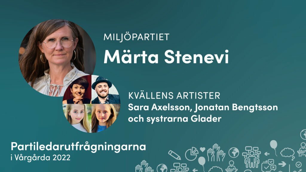 Märta Stenevi - Partiledarutfrågningarna i Vårgårda 2022