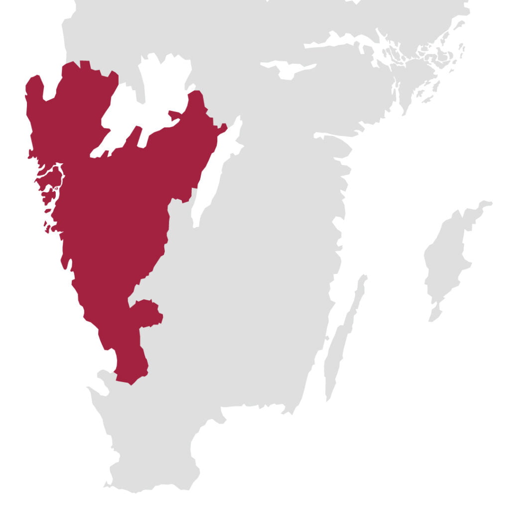 region väst karta