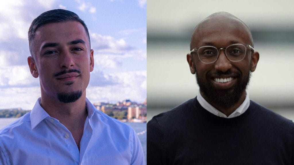 Alexander Zadruzny Vice ordförande i kollektiv sorg & Sakariya Hirsi Ordförande och grundare för kollektiv sorg